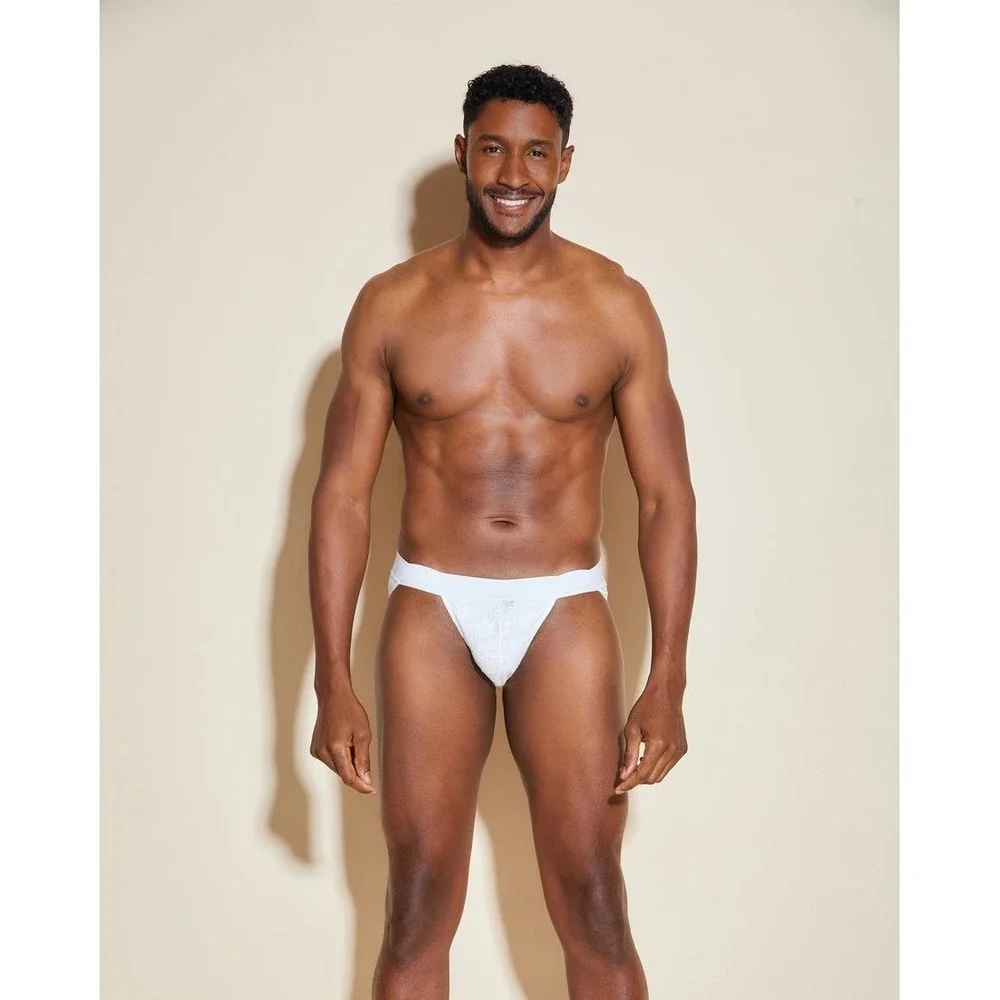 Cosabella Never‎ Say Never Mens Sports Brief White Lace Underwear size XL